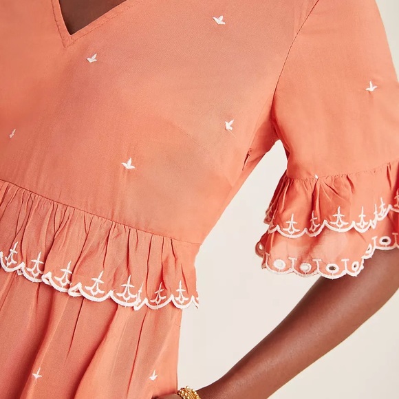 NWT Anthropologie Samia Ruffled Tunic Dress Sz 2 Z511-14 - Picture 3 of 4